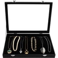 thumbnail image 2 of Jewelry box with 20 hooks and glass lid - Necklaces, bracelets, stackable jewelry boxes, 2 of 6