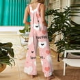 thumbnail image 7 of Fgvctg Valentine's Day Womens Jumpsuits Wide Leg Pant Trendy Overalls Love Heart Graphic Sleeveless Spaghetti Straps Jumpsuits Rompers Bib Overalls Plus Size Sprimg Pant With Pockets Light pink 5XL, 7 of 7