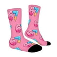 thumbnail image 4 of 67 Socks Ice Cream 6 7 Meme Novelty Six Seven Crew Socks Funny Gifts for Boys Girls Fashion Footwear 7-13 Years Pink, 4 of 4