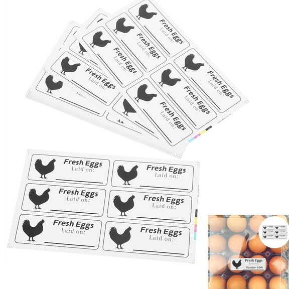 Tutuviw 120Pcs Egg Stamps for Fresh Egg,Eggshell Stickers,Chicken Egg Labels Bulk,Egg Handling Instructions Labels,Egg Collection Date Stickers,Chicken Labels for Egg Carton,Farmers Market Package