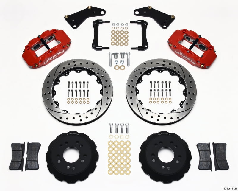 Wilwood Narrow Superlite 6R Front Hat Kit 14.00in Drilled 1994-2004 Mustang main image 0