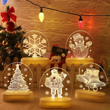 

Juhai Delicate Cartoon Night Lamps Acrylic Eye-Catching LED Night Lights for Holiday