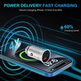 thumbnail image 2 of USB C Car Charger Adapter with 2 Pack 6FT USB Cables Cigarette Lighter USB Charger Fast Charging Cord Type C Cable Cord PD20W+QC18W USB C Car Phone Charger for iPhone 15 Pro SamSung Galaxy, Silver, 2 of 7