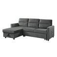thumbnail image 2 of Home Square 4-Piece Set with Velvet Sleeper Sofa and Coffee Table Set, 2 of 13