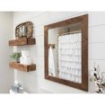 Drakestone Designs Farmhouse Floating Shelf, 24 inch Walnut Finish (Set of 2)