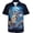 Black Blue Wolf, variant on American Flag Eagle Men's Hawaiian Shirt 3D Graphic Button Down Short Sleeve Tropical Holiday Beach Aloha Shirts