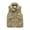 Khaki, variant on Viikei Winter Coats for Women Fashion Women Pocket Coat Jacket Winter Sleeveless Down Cotton Waistcoat