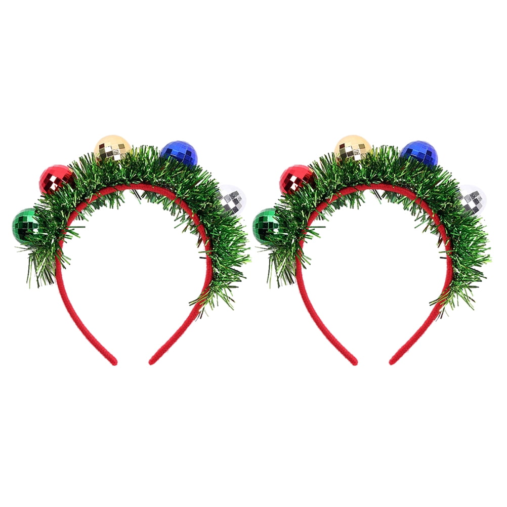 2 Pcs Christmas Spotlight Ball Headband Christmas Fashion Headwear