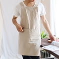 thumbnail image 2 of Wosthever Delantal para cocina para mujer, bolsillos dobles, ropa cómoda, estilo Retro, delantal de cocina para mujer, delantal para mujer Cocina y Comedor gris, 2 of 6