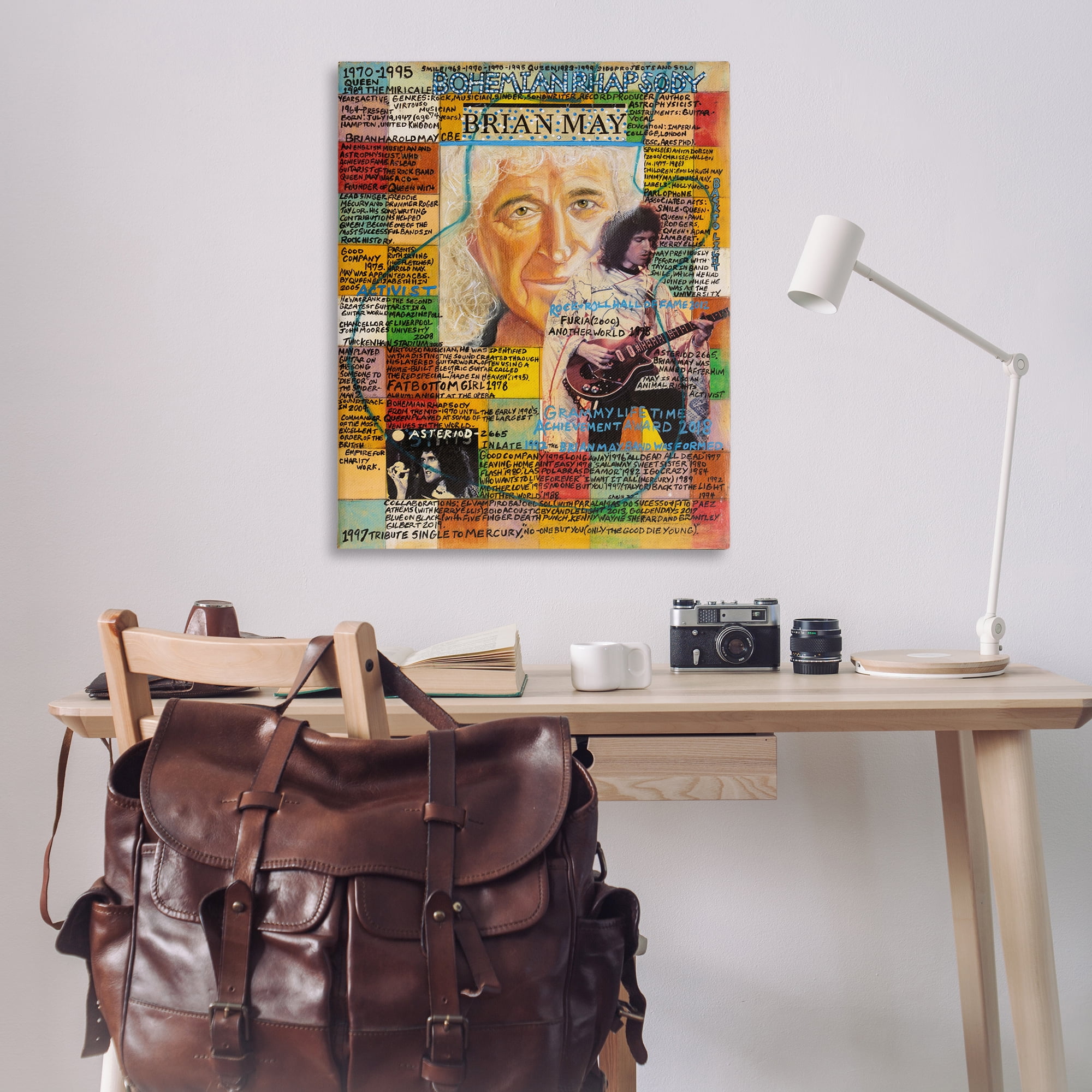 Stupell Industries Brian May Collage People Drawing Wrapped Canvas Art Print Wall Art, 36 x 48