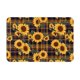 thumbnail image 1 of Balery Brown Blue Plaid Sunflower Felpudo de franela, resistente a las manchas y a la decoloración, para uso interior y exterior, fácil de limpiar, 40 x 60 cm, 1 of 7