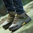 thumbnail image 5 of Mostsola Hiking Boots for Men Lace up High Top Ankle Booties Non-Slip Comfortable Athletic Shoes, 5 of 5