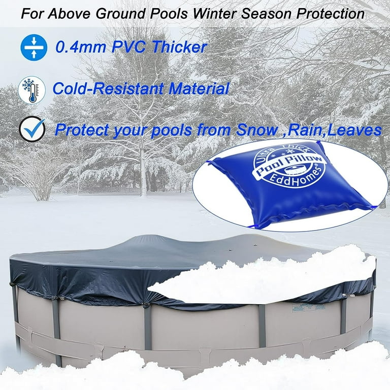 2 Pack Winter Pool Cushion, 4x4Ft Winterizing Pool Pillow Inflatable Pool Pillows With Ropes Winter Pool Pillows For Winterizing Closing Winter Kit Air Pillow For Pool Above Ground Pools Winter Covers