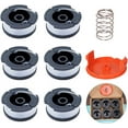 thumbnail image 1 of Carrete de repuesto de nailon para cortacésped Black + Decker de 6 piezas para desbrozadora de hilo con cubiertas de carrete y resortes para Black and Decker, 1 of 4