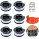 thumbnail image 1 of Carrete de repuesto de nailon para cortacésped Black + Decker de 6 piezas para desbrozadora de hilo con cubiertas de carrete y resortes para Black and Decker, 1 of 4