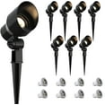 thumbnail image 1 of GOODSMANN Landscape Lighting Low Voltage Spotlights Outdoor Flood Lights 3W LED 200 Lumen 3000K 8 PK with Metal Stake Connector 9121-16103-08A, 1 of 8