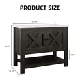 thumbnail image 4 of DreamCurship Bathroom Vanity with Sink Combo, 35'' Bathroom Storage Cabinet with Storage, Farmhouse Bathroom Vanity Cabinet with 2 Doors and Open Shelf, Brown, 4 of 9