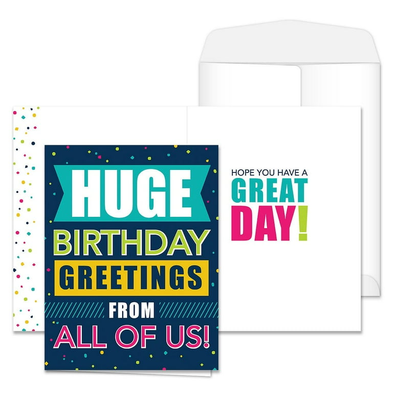 Giant 8.5 x 11 Birthday Card from All of Us: Perfect for Delivering Huge Happy Wishes - Walmart.com giant-8-5-x-11-birthday-card-from-all-of-us-perfect-for-delivering-huge-happy-wishes-walmart-com