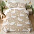thumbnail image 2 of Erosebridal Goose Quilt King for Boys Girls, Tan Daisies King Coverlet Set, 3pcs 1 Bedspread and 2 Pillowcases, 2 of 7