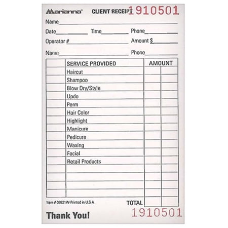 MARIANNA SALON CHECK PAD - 12 PACK, 100 PG/PK - FOR SALON AND BARBERSHOP