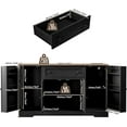 thumbnail image 6 of Timagebreze 55.1" Buffet Sideboard with Drawer, Wood Cabinet with Adjustable Shelves & Spice Rack, Kitchen Storage Cabinet for Living Room,Black, 6 of 8