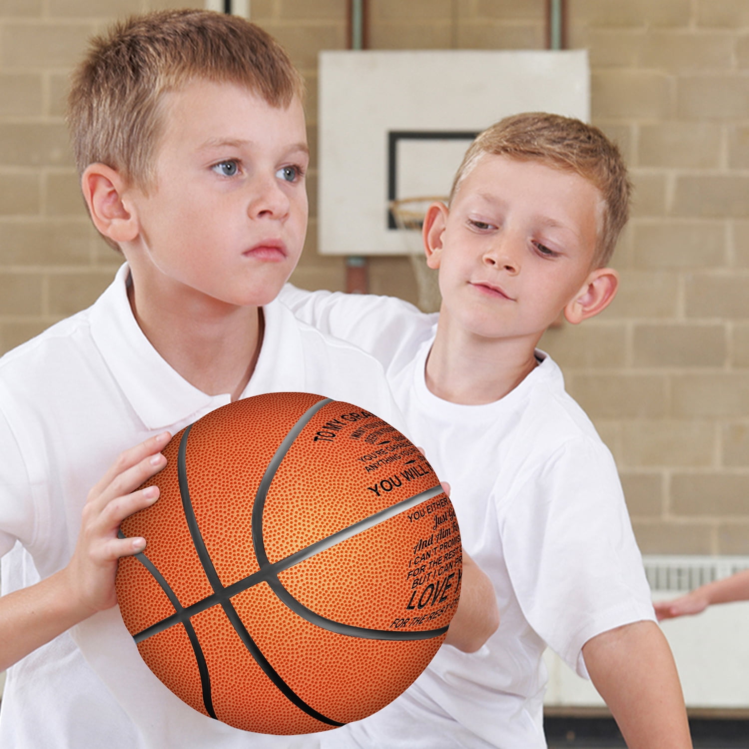 KW Personalized Letter Basketball For Grandson, Basketball Indoor/Outdoor Game Ball, Birthday Christmas Gift For Grandson From Grandparent