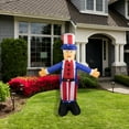 thumbnail image 3 of Inflatable White and Red Lighted Standing Uncle Sam Outdoor Decor 70-Inch, 3 of 6