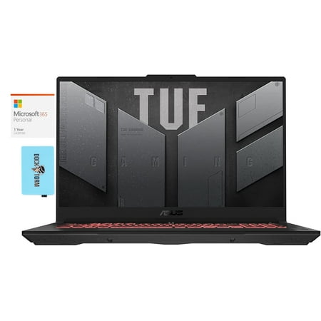 ASUS TUF Gaming A17 Gaming/Entertainment Laptop (AMD Ryzen 7 7735HS 8-Core, 17.3in 144Hz Full HD (1920x1080), Win 11 Pro) with Microsoft 365 Personal , Dockztorm Hub