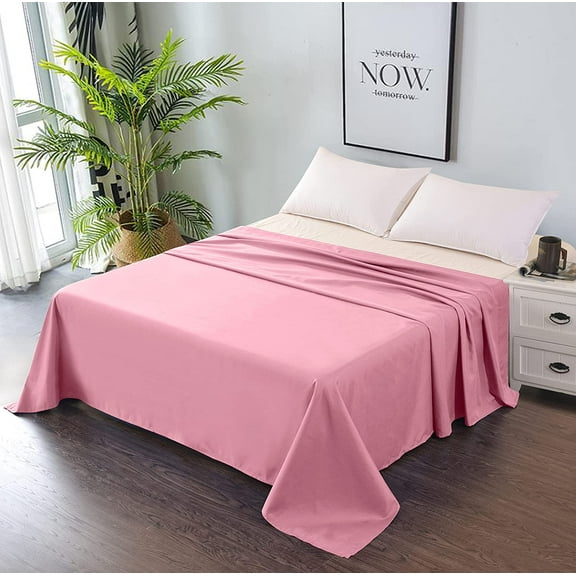 Premium Bed Flat Sheet - Breathable and Soft - Top Sheet Only - Easy Care & Easy Clean
