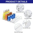 thumbnail image 3 of 3pc Drink Organizer for Refrigerator, Self Pushing Soda Can Organizer With Width Adjustable Drink Dispenser Fridge White, 3 of 6