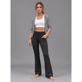 thumbnail image 3 of Rosvigor Flare Yoga Pants for Women High Waisted Leggings Tummy Control Workout Pants No Front Seam Trousers with Pockets, 3 of 9