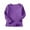 *Purple, variant on Kids Clothes for Girls Round Neck Long Sleeve Solid Color Top Size 4 Years