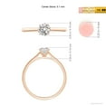 thumbnail image 6 of ANGARA Natural Diamond Tapered Cathedral Engagement Ring in 14K Rose Gold for Women (Size-5.1mm| Color-I-J| Clarity-I1-I2) | Anniversary, Jewelry Gift for Women | Natural Diamond Ring, 6 of 11