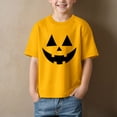 thumbnail image 2 of CMSHTD Halloween Shirts for Kids Boys Short Sleeve Fall, Toddler Boys Cute Children T-Shirts Tops, Yellow Size 11-12 Years, 2 of 4