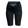 thumbnail image 5 of Oh! Mamma Maternity Women's Bermuda Shorts with Underbelly Panel and Release Hem (Women's & Women's Plus), 5 of 6