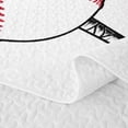 thumbnail image 5 of Erosebridal Girls Baseball Game Bed Spread Queen,Ball Ice Cream Drip Queen Coverlet Set For Kids,3-Piece, 5 of 7