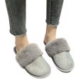 thumbnail image 4 of Aayomet Womens House Slippers Winter Warm Comfy Slip On Breathable Sandals Indoor Outdoor Slippers,Gray 36, 4 of 5