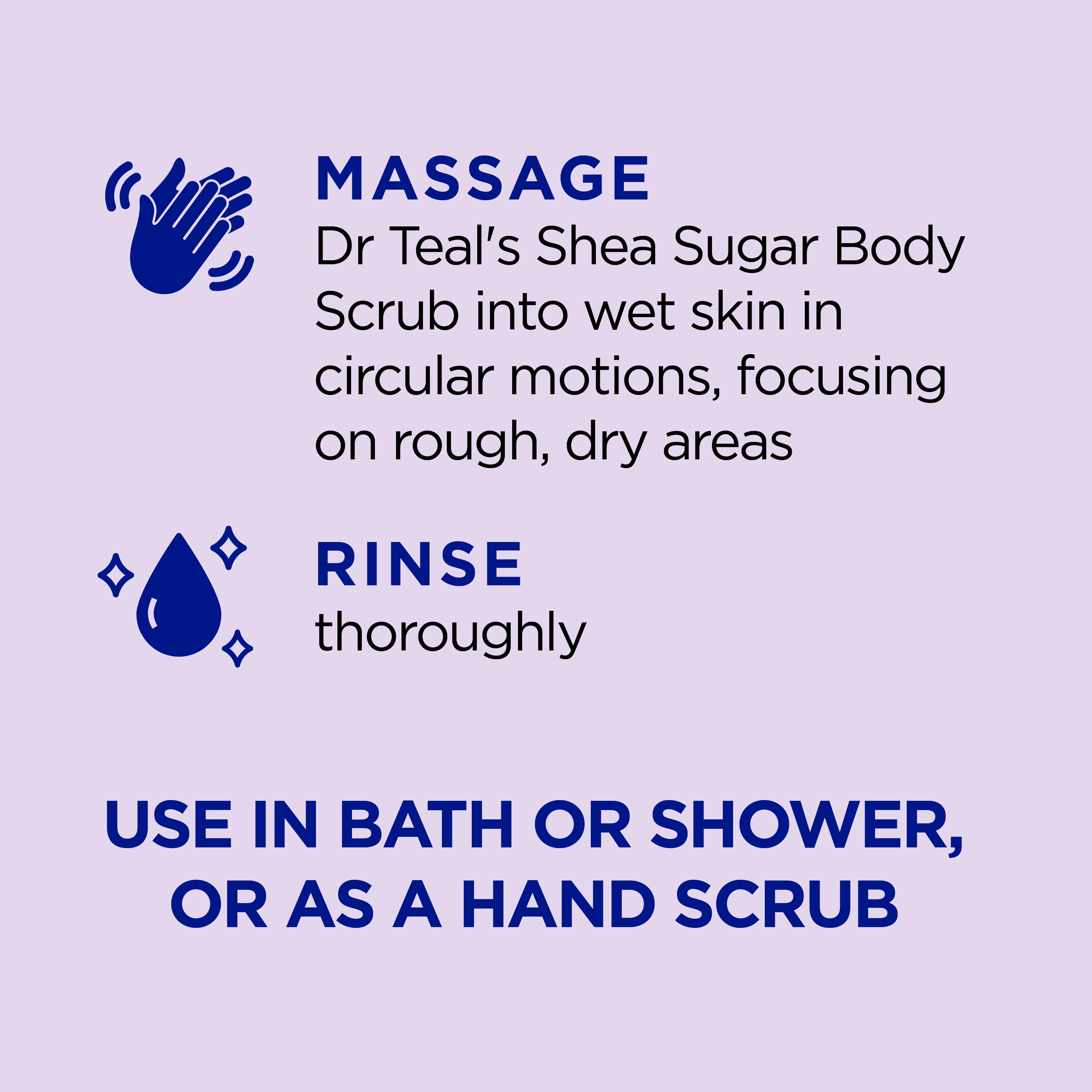Dr Teal's Shea Sugar Body Scrub with Lavender Essential Oils, 19 oz