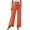 Orange, variant on Women's Fashion Wide Leg Lounge Pants with Pockets Lightweight High Waisted Adjustable Tie Knot Loose Business Work Trousers(Sky Blue,S)
