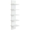 thumbnail image 1 of Organizador de pared de 5 niveles, diseño vertical de madera, ligero, ahorra espacio. Blanco, 1 of 8