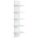 thumbnail image 1 of Organizador de pared de 5 niveles, diseño vertical de madera, ligero, ahorra espacio. Blanco, 1 of 8
