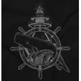 thumbnail image 2 of Nautical Whale Wheel Spiritual Animal Plus Size Long Sleeve Graphic Tee Shirt Brisco Brands 2X, 2 of 5