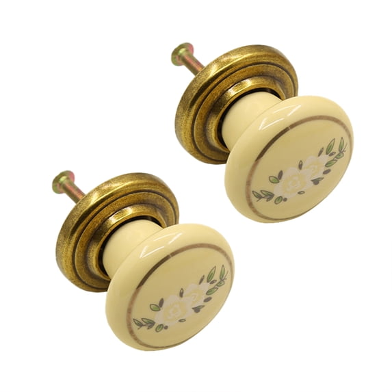 CSCHome 1.5x1.4inch Dresser Round Handle, Exquisite Compact Round Drawer Tv Cabinet Handle 2PCS