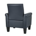 thumbnail image 5 of Dazone Accent Leather Arm Chair, Modern Faux Leather Single Sofa Seat Club Chair Armchair For Living Room, Navy Blue, 5 of 6