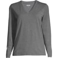 thumbnail image 5 of Lands' End Women's Relaxed Supima Cotton Long Sleeve V-Neck T-Shirt, 5 of 5
