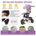 thumbnail image 5 of Tricycle, 5-in-1 Folding Baby Trike Stroller w/Adjustable Handle & Canopy, Reversible Seat, Safety Belt, Folding Pedal, , Storage, Push Tricycle for Toddlers 1-5 Years Old (), 5 of 9