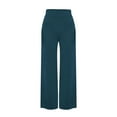 thumbnail image 6 of Baqcunre Wide Leg Pants Woman,Women's Casual Pants Solid Color High Waisted Wide Leg Pants Thin Casual Pants,Women'S Pants,Pants For Women,Womens Fashion,Womens Clothes,Blue,XXL, 6 of 6