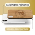 thumbnail image 6 of Case Yard Wooden Case Outside Soft TPU Silicone, Slim Fit Shockproof Wood Protective Phone Cover for Girls Boys Men and Women, Supports Wireless Charging Washington Seal Design case for iPhone-X, 6 of 7