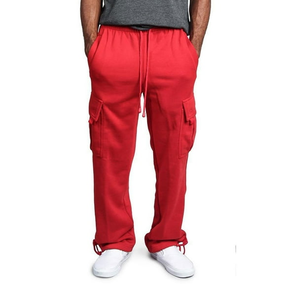 Viworld Men Casual Jogger Heavy Weight Fleece Cargo Multi Pocket Sport Work Casual Training Sport Trouser Men's Sweatpants