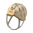 thumbnail image 2 of Casco para bebé, casco para bebé, suave, anticaída, anticolisión, cómodo y transpirable, gorro para niños y niñas, marrón, 2 of 9